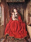 EYCK, Jan van Suckling Madonna Enthroned ss oil on canvas